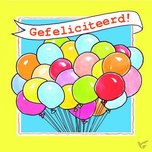 Productafbeelding: voorkant van Dubbele kaart 12x12 gefeliciteerd