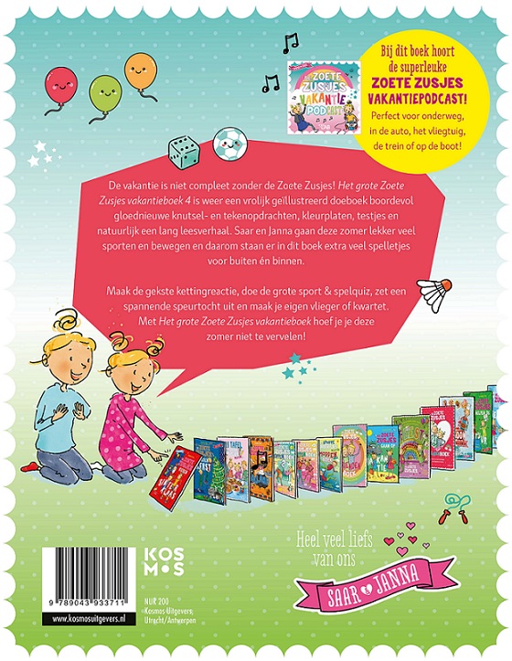 Productafbeelding: achterkant van Het grote Zoete Zusjes vakantieboek 4