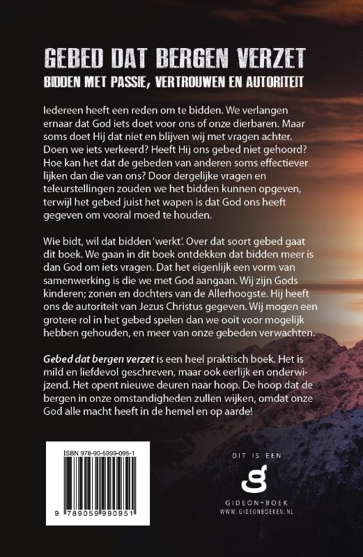Productafbeelding: achterkant van Gebed dat bergen verzet