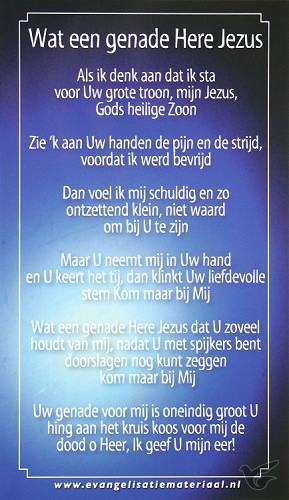 Productafbeelding: voorkant van Minikaart wat een genade