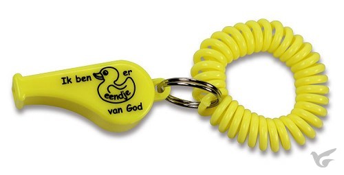 Productafbeelding: voorkant van Fluitje/armband Ik ben er eendje van God
