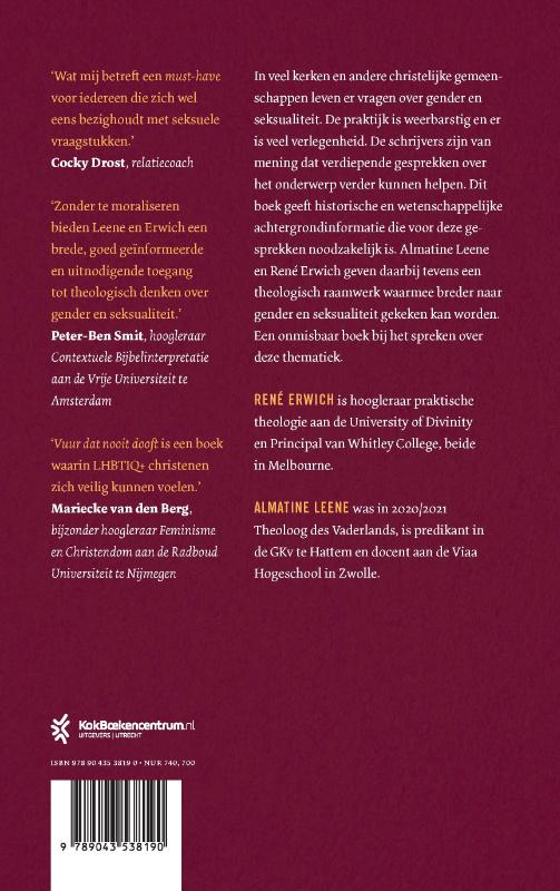 Productafbeelding: achterkant van Vuur dat nooit dooft