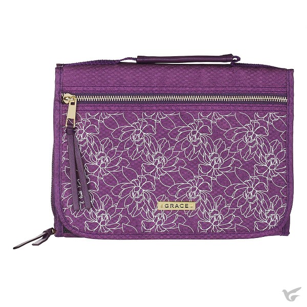 Productafbeelding: voorkant van Grace Purple Tri-fold Organizer